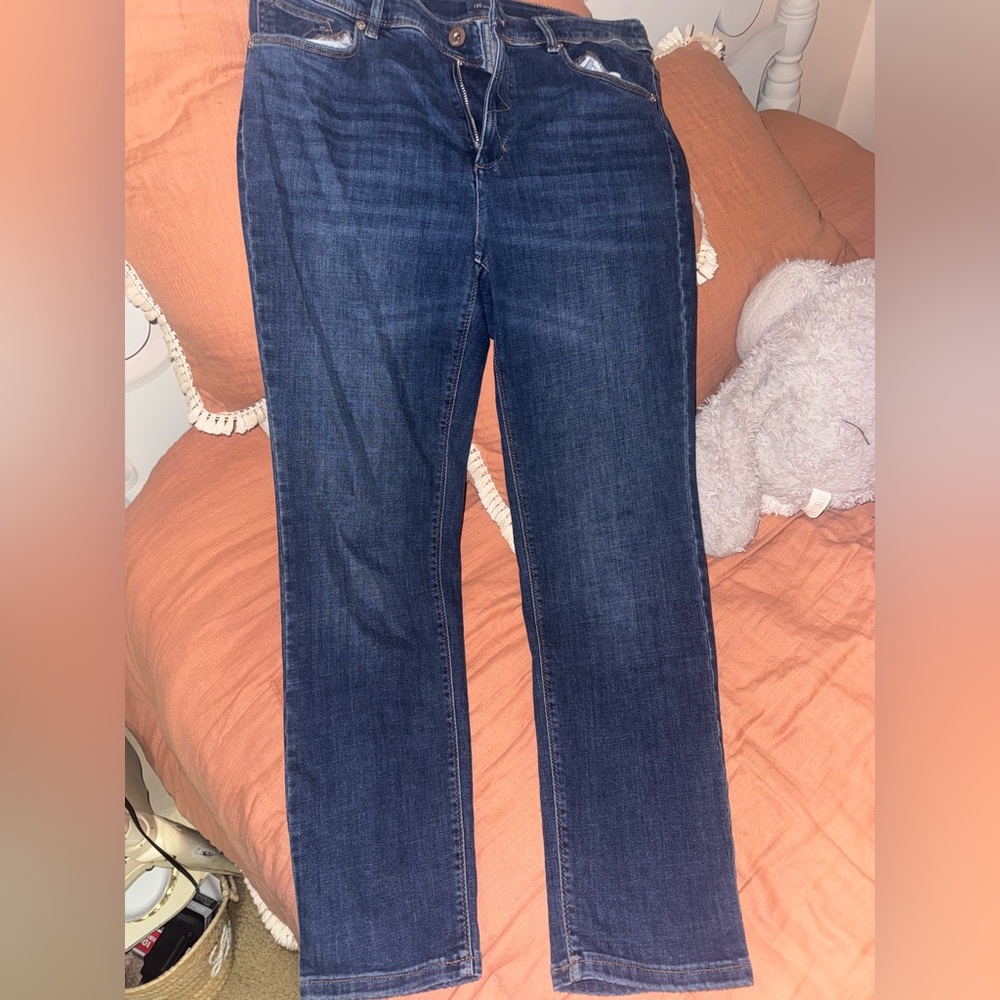 J. Jill Women's Straight Leg Jeans - Dark Blue